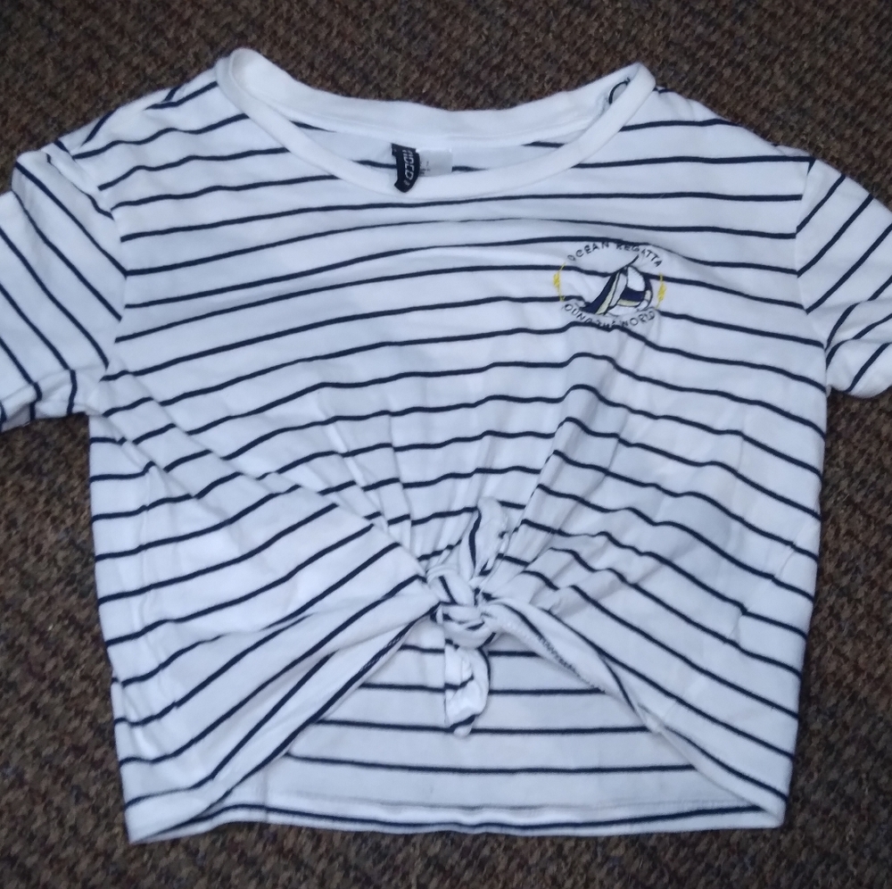 Juniors Divided H&M Ocean Regatta striped shirt (s)